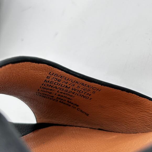 Gentle Souls Kenneth Cole Iona Heels 6 Black Leather NWOT Pumps Sandals Comfort - Picture 6 of 10